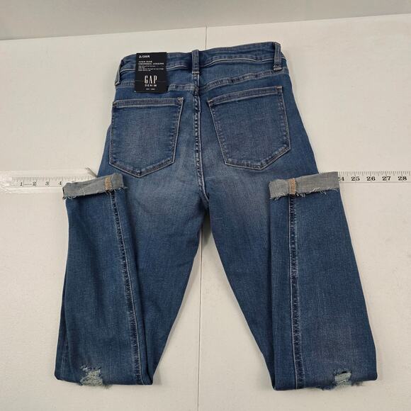 NWT Gap super stretch high rise universal jegging legging jeans 2/26r‎ blue 5717 - Picture 3 of 13